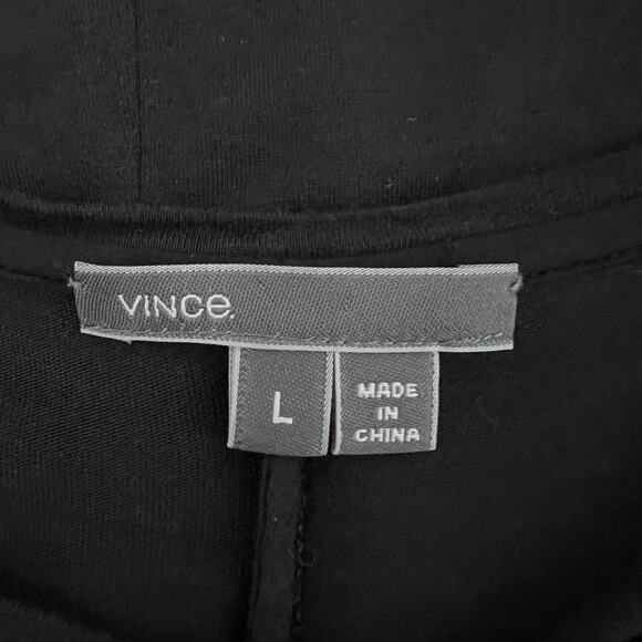 Vince Womens Black Top Large Batwing Dolman Sleeve Draped Oversized Viscose - Picture 6 of 8